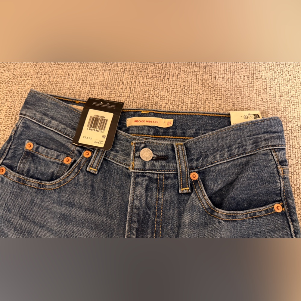 Levi's RIBCAGE WIDE LEG H223 I'M NEVER WRONG sz 25W*32L NWT - Picture 7 of 13